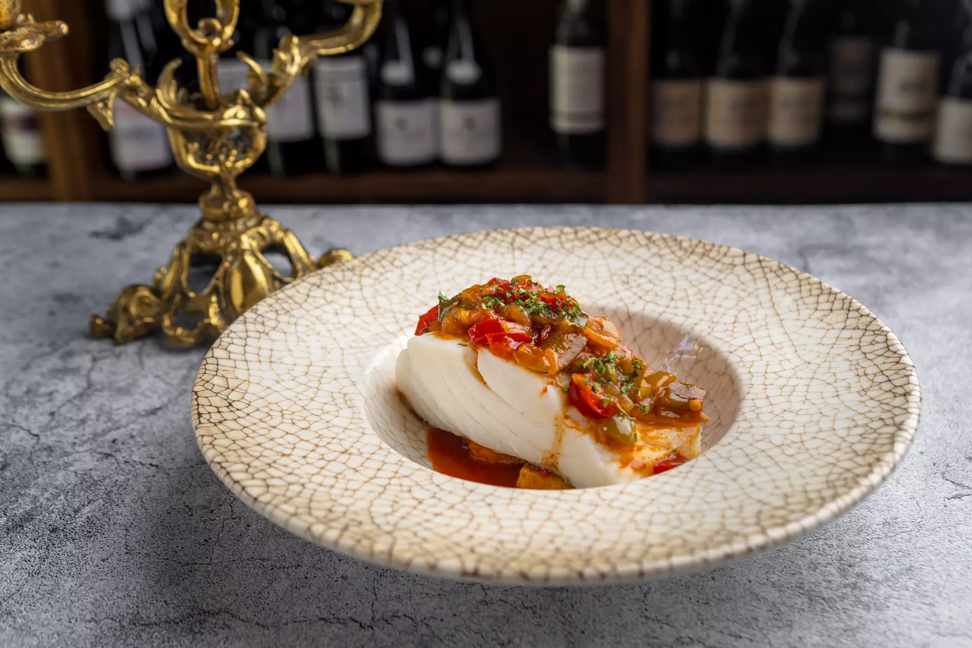 Plato de Bacalao al estilo del Tixileiro: Asado a baja temperatura acompañado de un Pisto de Verduras Casero